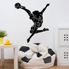 Soccer Player Bicycle Kick Wall Decal with Personalized Name