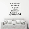 'Octobers' Wall Decal ' Autumn - Vinyl Decor for Living Room, Family Room or Home Decoration