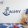 Anchor Wall Decal Vinyl Sticker - Ahoy - Home Decoration for Boys Room or Kids Playroom