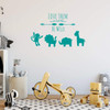 Animal Themed Wall Decal - Love Them Let Them Be Wild - Vinyl Decor for Baby's Nursery, Bedroom Kids Room, Playroom or Classroom ' Silhouette of Lion, Hippo, Elephant and Giraffe
