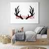 Antler Wall Decal - Personalized Vinyl Decor for Boys Bedroom Decoration, Playroom or Nursery Room Decor