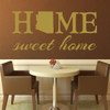 Arizona State Decal with "Home Sweet Home" Silhouette Vinyl Wall Art Decal For Living Room Dining Area, Family Room, or Entryway - Grand Canyon State Housewarming Gift