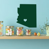 Arizona State Vinyl Wall Decal with Heart on Phoenix Capital City - Grand Canyon State Home Decor for Living Room, Bedroom, Kitchen