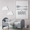 Arrow Wall Decal - Be Brave - Vinyl Decor for Baby's Room, Children's Bedroom or Play Room - VINYL DECAL ONLY - FRAME NOT INCLUDED