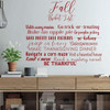 Autumn Wall Decal - 'Fall Bucket List' Vinyl Decor With the Top Things to do During the Fall Season