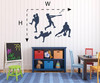 Baseball Player Wall Decal Pitching Catching Diving Batting Boys' Room Vinyl Wall Decor