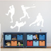 Baseball Player Wall Decal Pitching Catching Diving Batting Boys' Room Vinyl Wall Decor