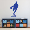 Basketball Player Vinyl Wall Decal With Custom Personalized Name Boys Room Decoration