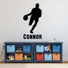 Basketball Player Vinyl Wall Decal With Custom Personalized Name Boys Room Decoration