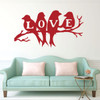 "Love" Birds Vinyl Wall Art, Gifts For Bird Lovers, Wall Art Decor for the Living Room, Home Office Decor
