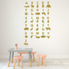 Animal ABC Wall Decal - Alphabet Vinyl Decor for Baby's Nursery, Bedroom Kids Room, Playroom or Classroom