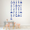 Animal ABC Wall Decal - Alphabet Vinyl Decor for Baby's Nursery, Bedroom Kids Room, Playroom or Classroom