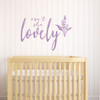 Baby Girl Nursery Decor - Vinyl Wall Decal "Isn't She Lovely" Lettering and Flower Silhouette - Available in Pink, Purple, Gold, Turquoise, Other Colors