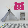 Bear Head Wall Decal - Vinyl Sticker Silhouette Decoration for Children's Bedroom, Playroom or Nursery Decor
