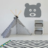 Bear Head Wall Decal - Vinyl Sticker Silhouette Decoration for Children's Bedroom, Playroom or Nursery Decor