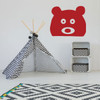 Bear Head Wall Decal - Vinyl Sticker Silhouette Decoration for Children's Bedroom, Playroom or Nursery Decor