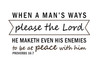 Bible Verse Wall Art - Proverbs 16:7 Wall Decal - When a Man's Ways Please The Lord...- Vinyl Scripture Wall Decals, Christian Home Decor, Church Wall Decals