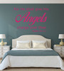 Bible Verse Wall Decal - Psalm 91:11 - For He Shall give His Angels Charge Over Thee - Angel Wall Decor, Christian Wall Art, Church Wall Decals, Christian Home Decor, Sympathy Gift