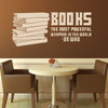 Book Quotes Wall Decals - "Books, The Most Powerful Weapons in the World" - Doctor Who - Reading Themed Decor for the School, Home, Office, or Library