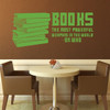 Book Quotes Wall Decals - "Books, The Most Powerful Weapons in the World" - Doctor Who - Reading Themed Decor for the School, Home, Office, or Library
