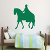 Boy's Room Decor | Customized Name Horse, Rider Wall Decal | Personalized Knight Silhouette Vinyl Sticker for Boy's Bedroom, Playroom | Small, Large Sizes | Black, White, Blue, Red, Gray, Other Colors
