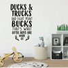 Boys Room Decor | Hunter Kids Poem | Ducks, Trucks Eight Point Bucks | Vinyl Wall Decal Decoration For Child's Bedroom or Playroom | CustomVinylDecor
