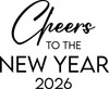 Cheers to The New Year Vinyl Wall Sticker