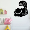 Cheshire Cat Wall Decal Art - We're All Mad Here - Vinyl Decor for Girls, Boys, Teen's Bedroom Decoration