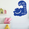Cheshire Cat Wall Decal Art - We're All Mad Here - Vinyl Decor for Girls, Boys, Teen's Bedroom Decoration