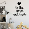 Children Wall Decal - To The Moon And Back - Vinyl Decorations for Boy's Bedroom, Playroom or Study Area