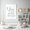 Children Wall Decal - You Are My Greatest Adventure - Vinyl Decorations for Boy's Bedroom, Playroom or Study Area