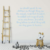 Children Wall Decal Vinyl Quote Decor Letting - Parenting Life Quote for Living Room, Playroom, Bedroom, School Classroom