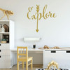 Children's Room Wall Decal - Explore with Arrow Design - Boys or Girl's Bedroom Decoration, Playroom or Nursery Room Decor