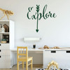 Children's Room Wall Decal - Explore with Arrow Design - Boys or Girl's Bedroom Decoration, Playroom or Nursery Room Decor
