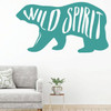 Children's Room Wall Decal - Wild Spirit with Bear Silhouette - Boys or Girl's Bedroom Decoration, Playroom or Nursery Room Decor