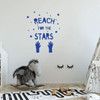 Children's Room Wall Decals - Reach For the Stars - Vinyl Sticker Design for Nursery Room, Children's Bedroom or Playroom - Baby Shower or Birthday Gift