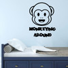 Children's Wall Decal - Monkeying Around - Vinyl Decorations for Boy's Bedroom, Playroom or Nursery Decor