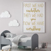 Children's Wall Decal - We First Had Each Other - Vinyl Decorations for Boy's Bedroom, Playroom or Study Area