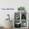 Christian Home Decor - I Am a Child of God - Vinyl Wall Decal for Playroom, Nursery, Children's Bedroom, Church Decoration