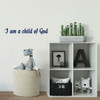 Christian Home Decor - I Am a Child of God - Vinyl Wall Decal for Playroom, Nursery, Children's Bedroom, Church Decoration