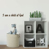 Christian Home Decor - I Am a Child of God - Vinyl Wall Decal for Playroom, Nursery, Children's Bedroom, Church Decoration