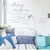 Christian Wall Decal - Bible Verse Wall Decal - Joshua 1:9 - Be Strong And Courageous - Vinyl Scripture Wall Decals, Christian Home Decor For Girl's Bedroom, playroom or Study Area