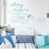 Christian Wall Decal - Bible Verse Wall Decal - Joshua 1:9 - Be Strong And Courageous - Vinyl Scripture Wall Decals, Christian Home Decor For Girl's Bedroom, playroom or Study Area