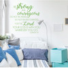 Christian Wall Decal - Bible Verse Wall Decal - Joshua 1:9 - Be Strong And Courageous - Vinyl Scripture Wall Decals, Christian Home Decor For Girl's Bedroom, playroom or Study Area
