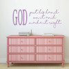Christian Wall Decal - God Put His Hand - Vinyl Scripture And Religious Home Decor - Church Decoration