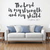 Christian Wall Decal - The Lord Is My Strength - Vinyl Scripture And Religious Home Bathroom Decor - Church Decoration