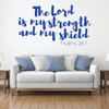 Christian Wall Decal - The Lord Is My Strength - Vinyl Scripture And Religious Home Bathroom Decor - Church Decoration