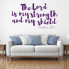 Christian Wall Decal - The Lord Is My Strength - Vinyl Scripture And Religious Home Bathroom Decor - Church Decoration