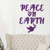 Christmas Decoration - Peace On Earth - Holiday Vinyl Wall Decal for Living Room or Home Decoration