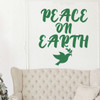 Christmas Decoration - Peace On Earth - Holiday Vinyl Wall Decal for Living Room or Home Decoration